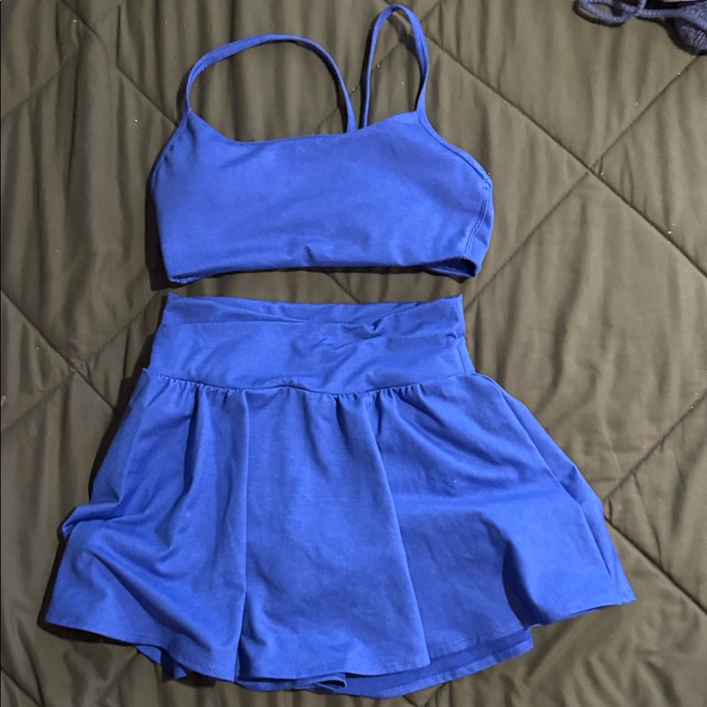 Blue Two-Piece Athletic Set